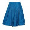 CELINE TEAL PLEATED SKIRT WITH PRINT SIZE:FR36